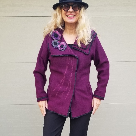 Carson Purple Wool Jacket, Small, $75 - Picture 6 of 10